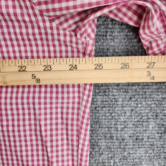 Brooks Brothers Madison Large Non-iron Magenta Check Long Sleeve Button Up Shirt - Picture 14 of 16